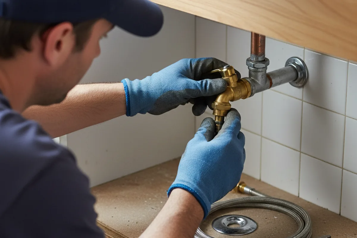 Shutoff valve and fitting work during Emergency Plumbing in South Roxana